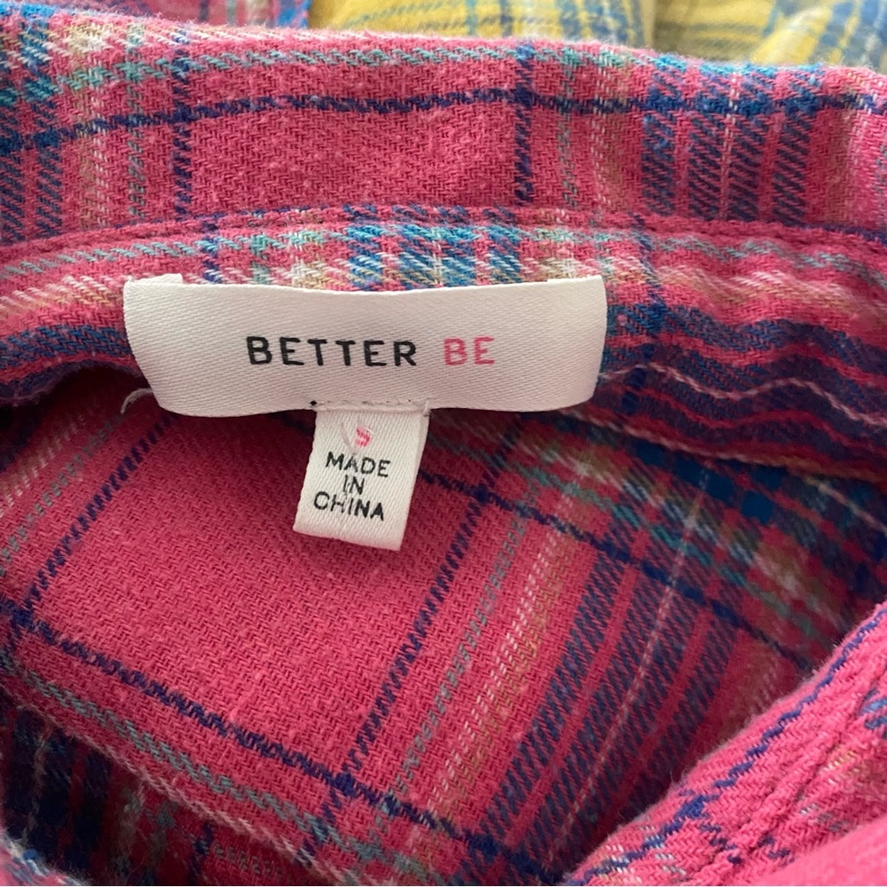 Better Be Patchwork Long Sleeve Button Down Flann… - image 3